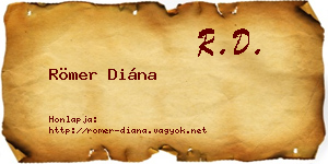 Römer Diána névjegykártya